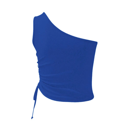 'Faer' One Shoulder Cropped Cami - Celes Fashion